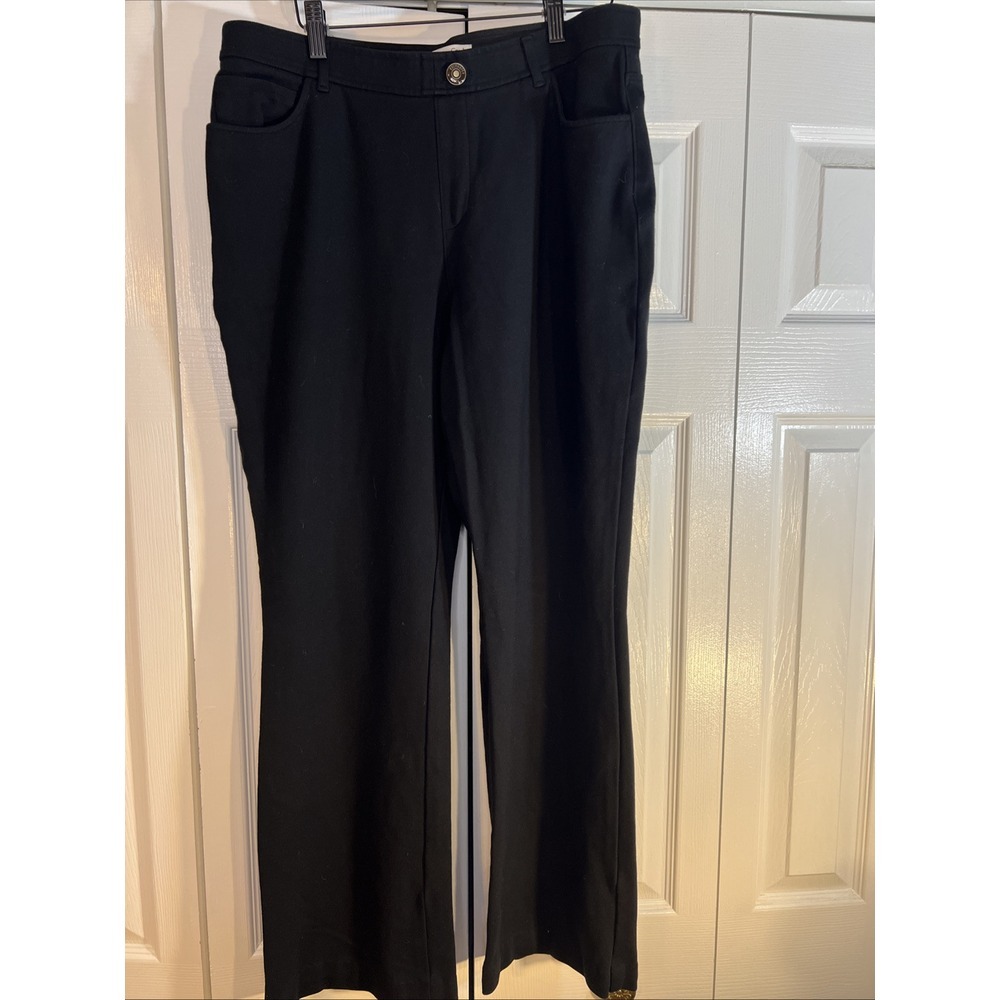 Coldwater Creek Black Natural Fit Pants Women's‎ Size Large 14 Comfort Waistband